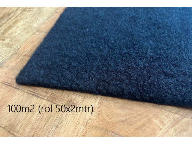 Bekledingsstof 50mtr x 200cm zwart (100m2) rekbaar – artikel 000084 HQ STRETCH – afbeelding 2