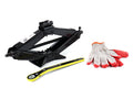 Schaarkrik met handslinger 2T en gratis handschoenen, 2000kg - Default Title