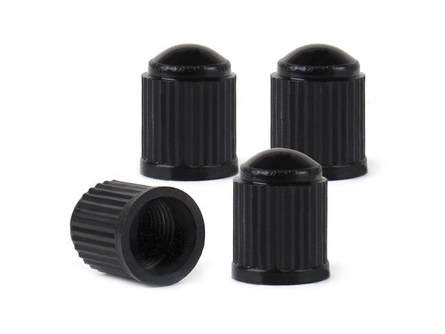 Ventiel dopjes plastic 4 stuks zwart
