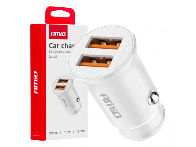 Autolader 2x USB-A 2.1A 12/24V AMiO-03872 - Default Title