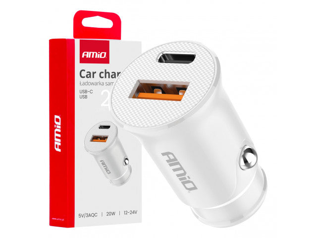 Autolader USB-A + USB-C 20W 12/24V - Default Title