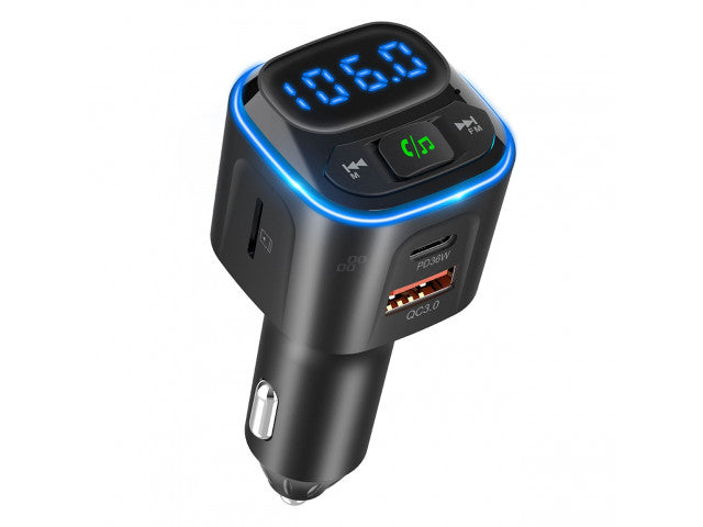 FM Transmitter 1×USB-A 2×USB-C 12V 24V - Default Title