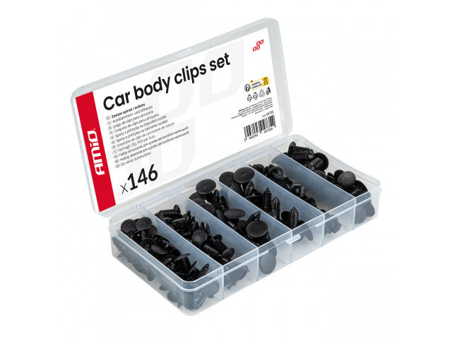 Set met 146stuks Automotive clips en bevestigingspinnen - Default Title