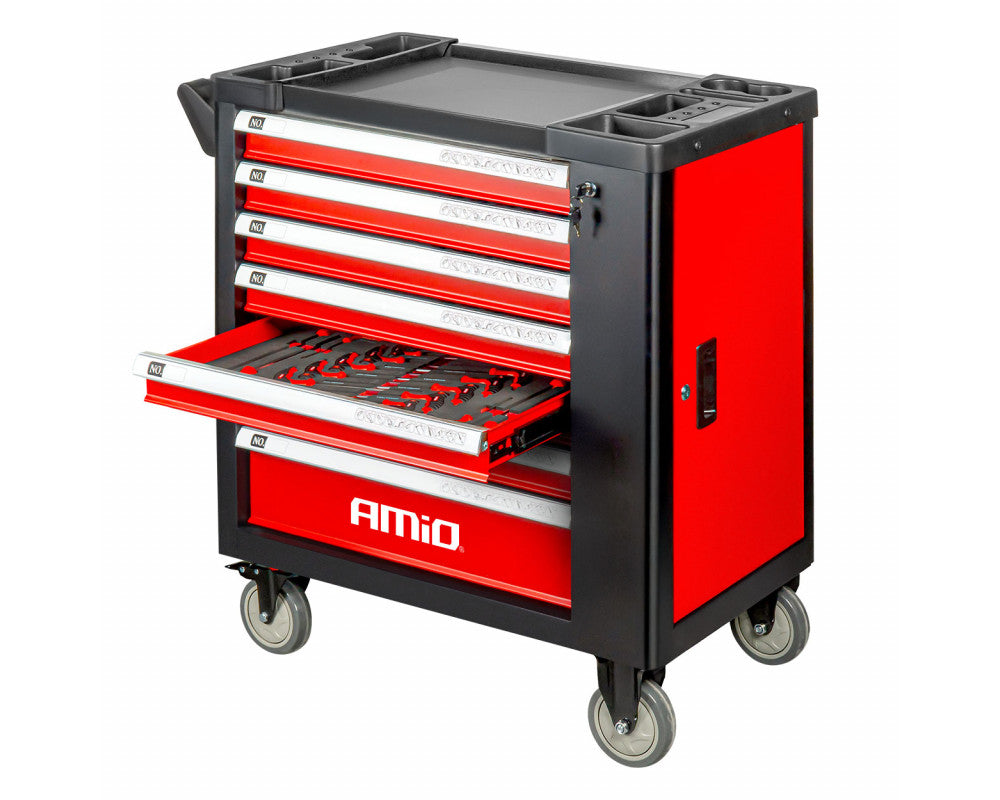 Gereedschapskast met 258-delige gereedschapset 840x460x870mm AMIO-04892 afbeelding 2