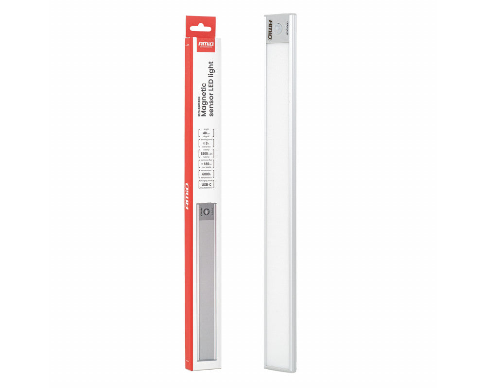 Oplaadbare LED lamp met PIR bewegingssensor en schemersensor (40x4.1x0.9cm) afbeelding 4