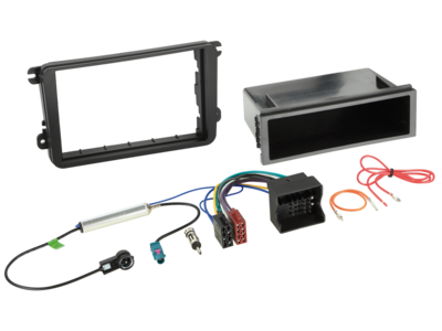 2-DIN-set met compartiment Seat/Skoda/VW passief/antenne