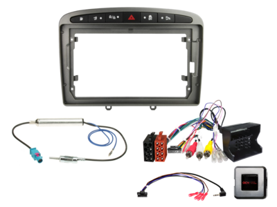 ACV 9 inch radio-inbouwkit voor Peugeot 308 2007-2015 grijs RD4 SWI – artikel 691041-90-2-2