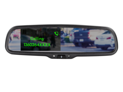 Spiegelmonitor 4,3" 2x video-ingang Bluetooth FSE