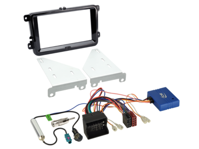 2-DIN-kit Seat/Skoda/VW CAN-bus/antenne pianolak