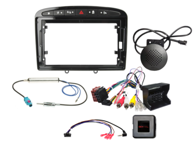 9" Kit Peugeot 308 2007-2015 piano zwart RD4 SWI/PDC – artikel 691041-90-1-3