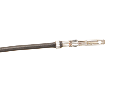2,8 mm platte stekker 13 cm kabel zwart (10 stuks)