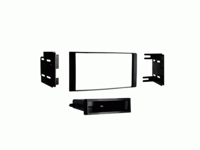 2-DIN radioframe met compartiment Nissan Micra/Note/Versa zwart