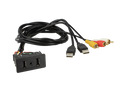 USB/AUX-AV inbouwbus VW T6/universele USB/3,5 mm jack