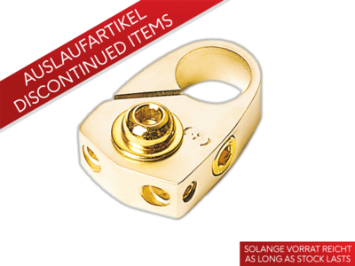 Accuklem pluspool (goud) met accubescherming 2 x 10 mm²