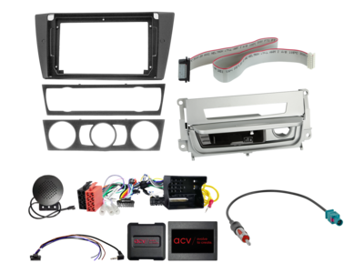 9" Kit BMW 3-serie 2005-2013 met rokerspakket, zilver SWC