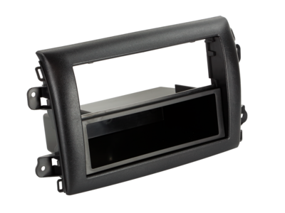 2-DIN radiokap met compartiment Citroen/Fiat/Opel zwart