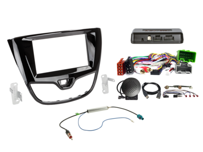 ACV 2-DIN radio-inbouwkit — Opel Karl 12/2015-01/2018 pianozwart i-dapter – artikel 621230-31-1