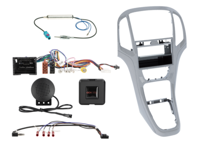 ACV 2-DIN radio-inbouwkit — met aflegbakje Opel Astra J 2009 - 2018 zilver SWI – artikel 611230-23-13