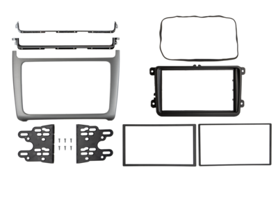 2-DIN radiokap VW Polo 04/2014-07/2017 zilver
