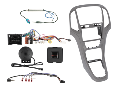 ACV 2-DIN radio-inbouwkit — Opel Astra J 2009 - 2018 titaniumgrijs SWI/Antenne – artikel 621230-23-11