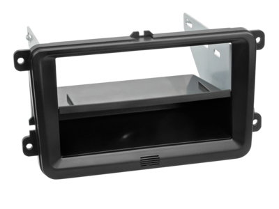2-DIN radiokap met compartiment Seat/Skoda/VW zwart