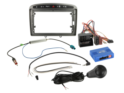 ACV 9 inch radio-inbouwkit voor Peugeot 308 2007-2015 grijs SWI Pro – artikel 691041-90-2-5