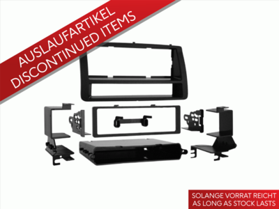 1-DIN radioframe met compartiment Toyota Corolla 2002-2007 zwart