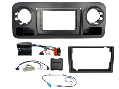 ACV 10 inch radio-inbouwkit voor Mercedes Sprinter (W907/W910) SWI/antenne – artikel 691191-193-1-2