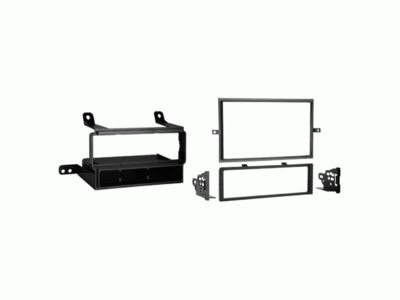 2-DIN radioframe met compartiment Nissan/Suzuki zwart