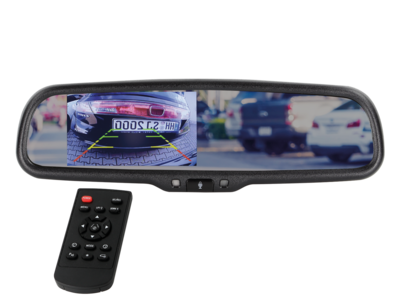 Spiegelmonitor 4,3" 2x video-ingang extreem helder