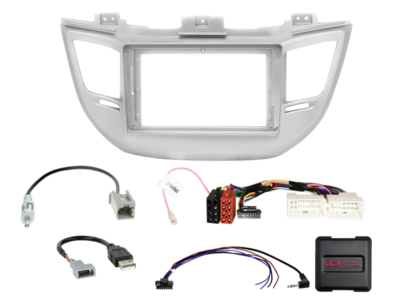 ACV 9 inch radio-inbouwkit voor Hyundai Tucson (TL) 2015 - 2018 24Pin/18Pin SWI/antenne – artikel 691143-95-2-2