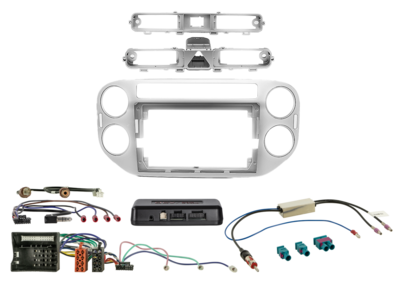 ACV 9 inch radio-inbouwkit voor VW Tiguan 06/2011-04/2016 zilver i-dapter/Antenne - 691320-98-2