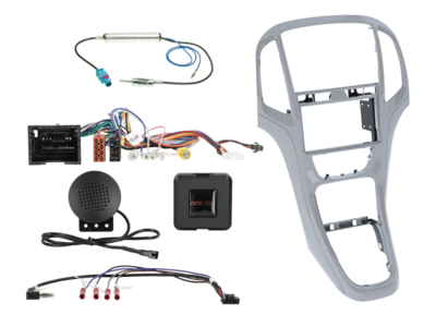 ACV 2-DIN radio-inbouwkit — Opel Astra J 2009 - 2018 platina zilver SWI/Antenne – artikel 621230-23-13