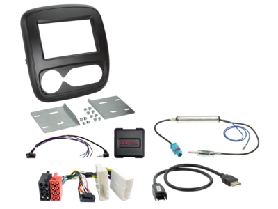 2-DIN kit Fiat/Nissan/Opel/Renault met klimaatregeling LFB/USB