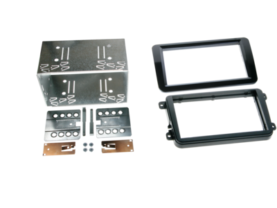 2-DIN radiokap Seat/Skoda/VW pianolak zwart