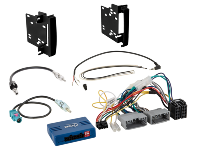 2-DIN bouwpakket Chrysler/Dodge/Jeep/VW LFB/Amp zwart