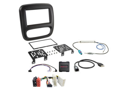 2-DIN kit Fiat/Nissan/Opel/Renault zonder klimaatregeling LFB/USB