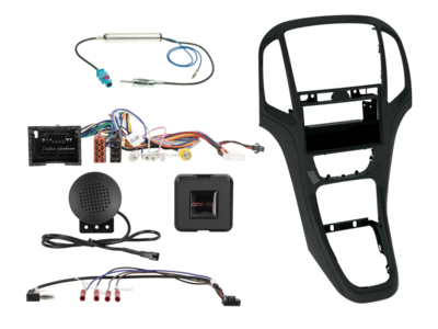 ACV 2-DIN radio-inbouwkit — met aflegbakje Opel Astra J 2009 - 2018 zwart SWI – artikel 611230-23-12