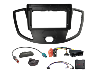 ACV 9 inch radio-inbouwkit voor Ford Transit Custom (FAC/FDA) 24Pin SWI/antenne – artikel 691120-92-1-3