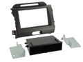 2-DIN radioframe met compartiment Kia Sportage 2010-2016 donkergrijs