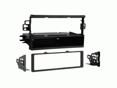1-DIN radioframe met compartiment Chevrolet/Pontiac/Suzuki zwart