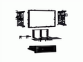2-DIN radioframe met compartiment Acura/Honda/Isuzu zwart