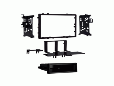 2-DIN radioframe met compartiment Acura/Honda/Isuzu zwart