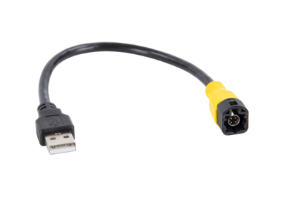 USB-adapter VW diverse voertuigen LVDS geel>USB-A