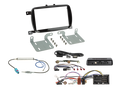 2-DIN Inbouw-Kit + Infodapter Fiat 500 (ZAF 312) 07/2015-08/2024