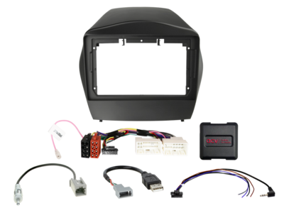 ACV 9 inch radio-inbouwkit voor Hyundai Tucson (TL) 2010 - 2015 24Pin/18Pin SWI/antenne – artikel 691143-94-1-2