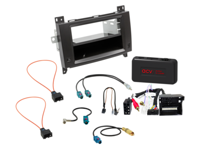 2-DIN bouwpakket met compartiment Mercedes Vito/Viano 42x LFB/antenne/versterker
