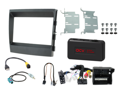 2-DIN bouwpakket Porsche Panamera 2009-2016 LFB/Amp zwart