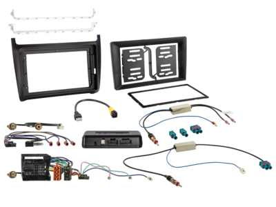 9"/7" kit VW Polo 04/2014-07/2017 zwart i-dapter/antenne