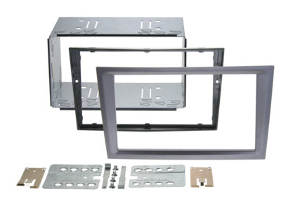 2-DIN radiokap Opel/Renault/Subaru/Suzuki antraciet metaal
